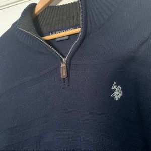 US Polo Quarter Zip Sweater